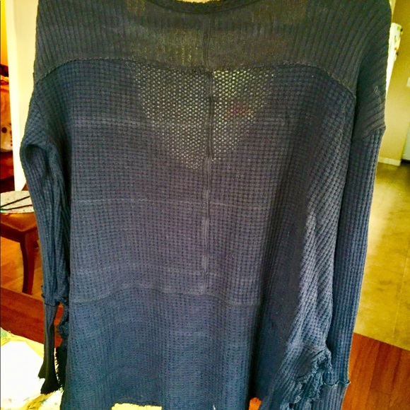 Free People Sunset Park Thermal Small Rich Navy - Picture 2 of 3